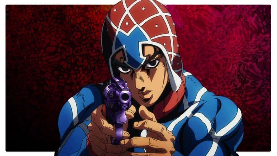 Sharpshooter Guido Mista In Action Wallpaper