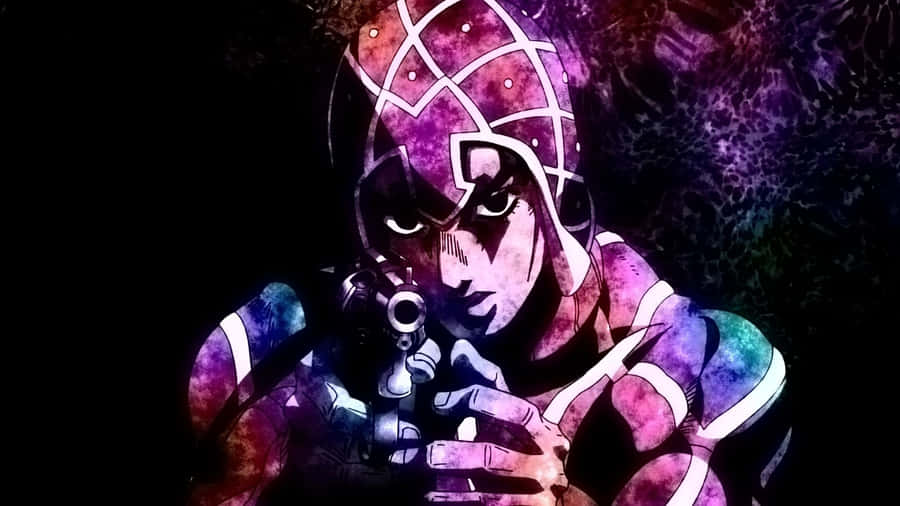 Sharpshooter Guido Mista In Action Wallpaper