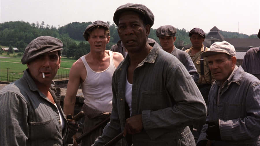 Shawshank Redemption Prison Yard Scene Wallpaper