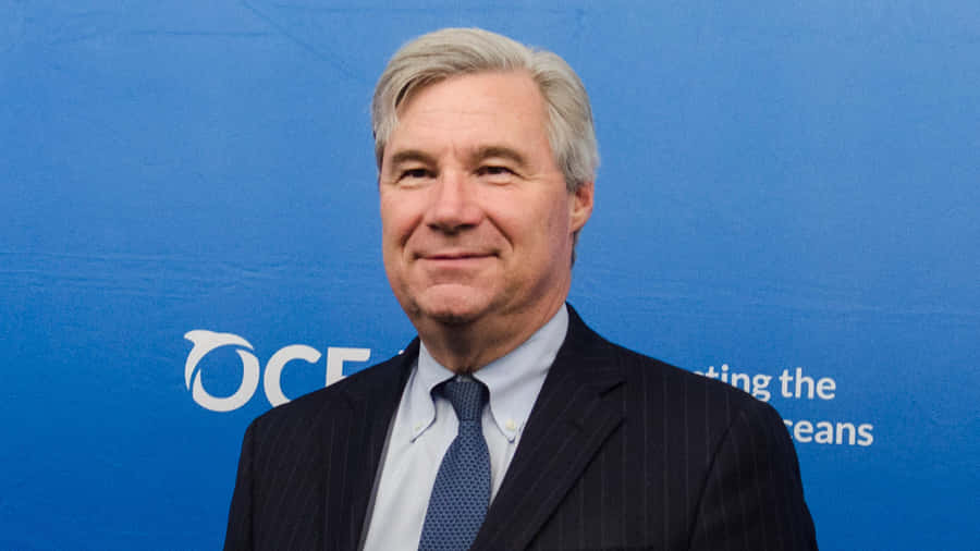 Sheldon Whitehouse, American Senator Of Rhode Island In Official Action Wallpaper