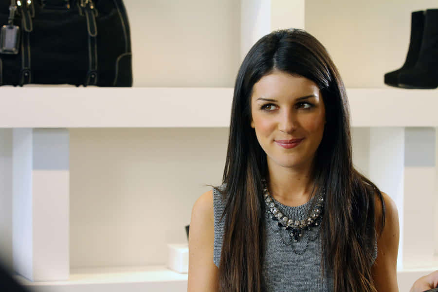 Shenae Grimes Beech Smilingin Store Setting Wallpaper