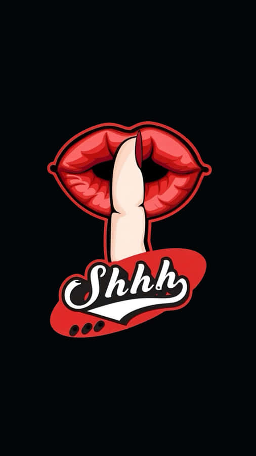 Shhh Lips Silence Gesture Wallpaper
