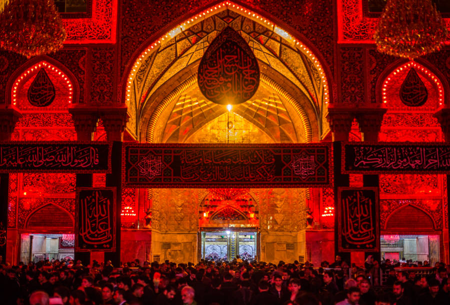Shia Pilgrims Karbala Mosque Wallpaper