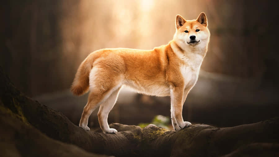 Shiba Inu Standing Proud Wallpaper