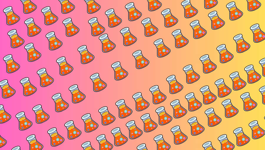 Shimmering Love Potion In A Vintage Glass Bottle Wallpaper