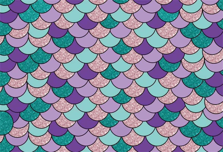 Shimmering Mermaid Glitter Wallpaper