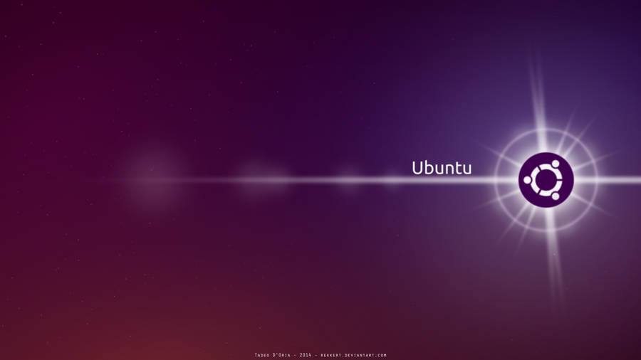 Shimmering Purple Ubuntu Desktop Wallpaper
