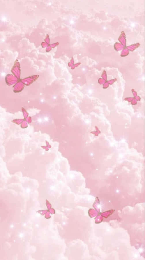 Shine Bright Like A Glitter Butterfly Wallpaper