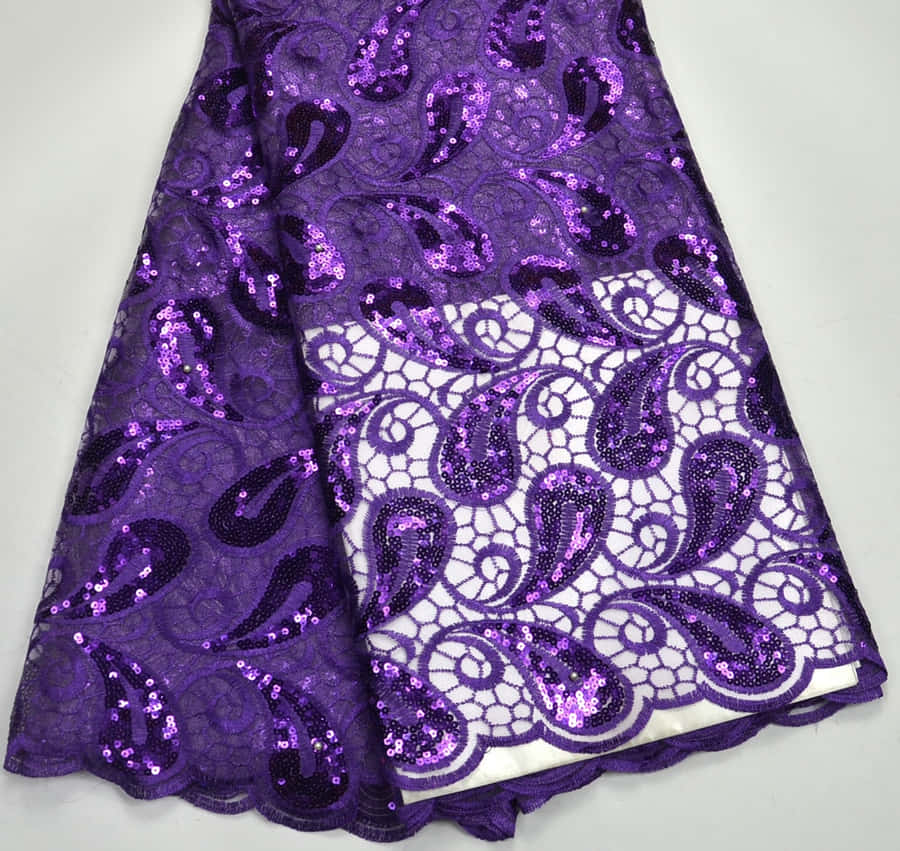 Shine Brightly With This Vibrant Purple Sequins Fabric Wallpaper