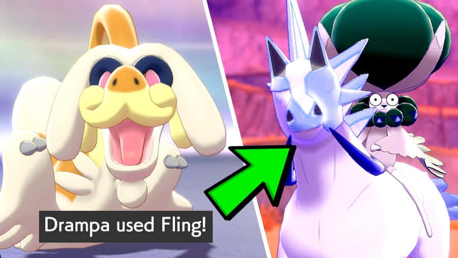 Shiny Drampa Glastrier And Calyrex Wallpaper