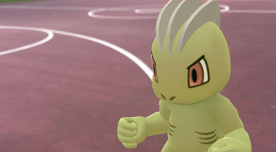 Shiny Machop - Powerhouse Pokemon In Action Wallpaper