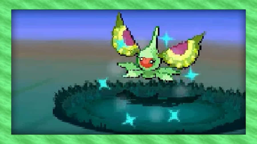 Shiny Masquerain Pixel Art Wallpaper