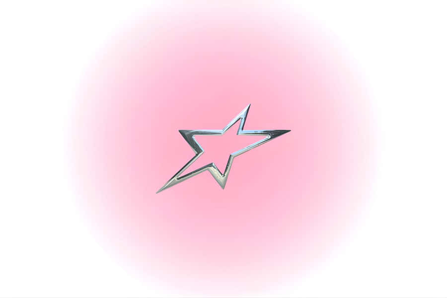 Shiny Star Pink Gradient Background Wallpaper