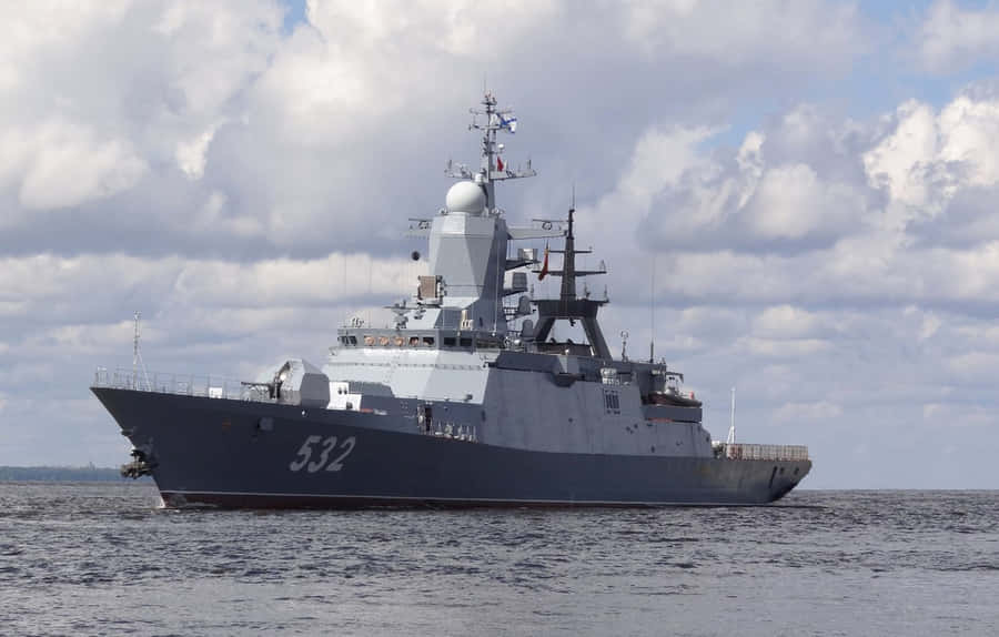 Ship With The Brisk Movement Of The Ocean Wallpaper