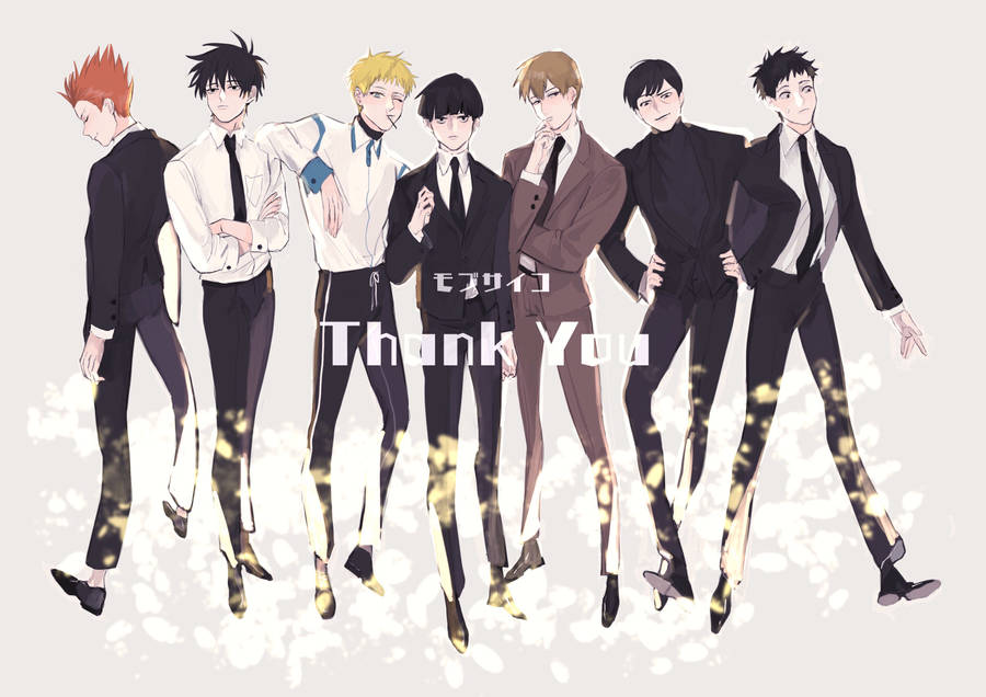 Shiratorizawa In Matching Black Pants Wallpaper