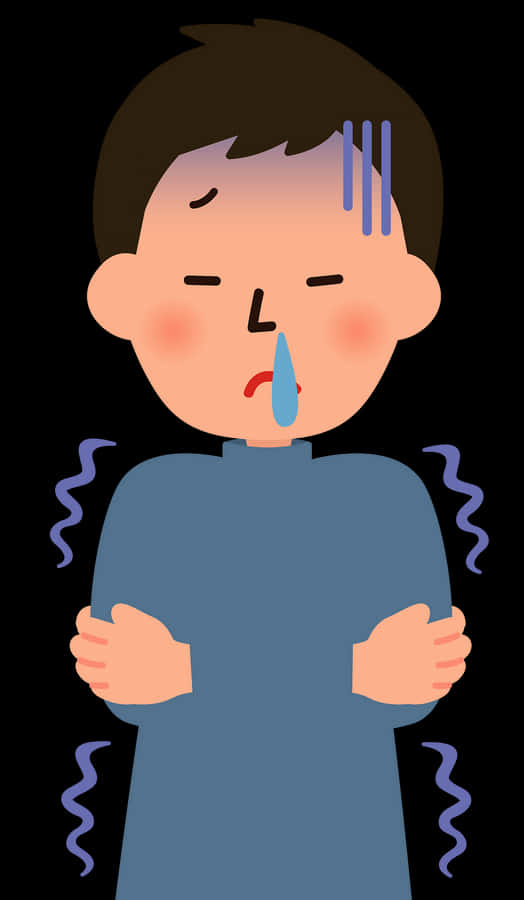 Shivering Boy With Cold [wallpaper] Wallpaper