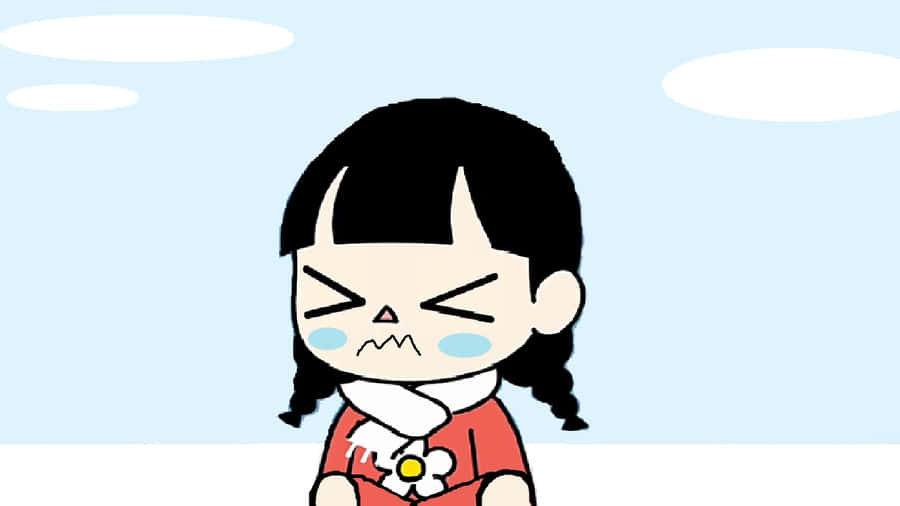 Shivering Girl Upset Art [wallpaper] Wallpaper
