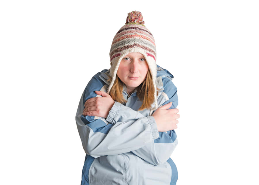 Shivering Red Head Woman [wallpaper] Wallpaper