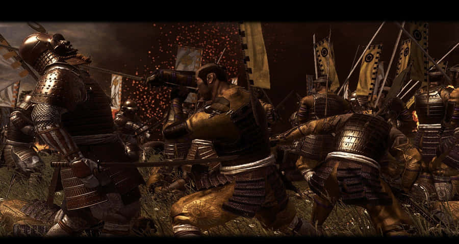 Shogun Standing With Sword Wallpaper