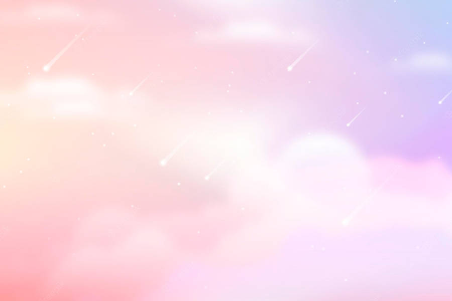 Shooting Stars Pastel Background Wallpaper