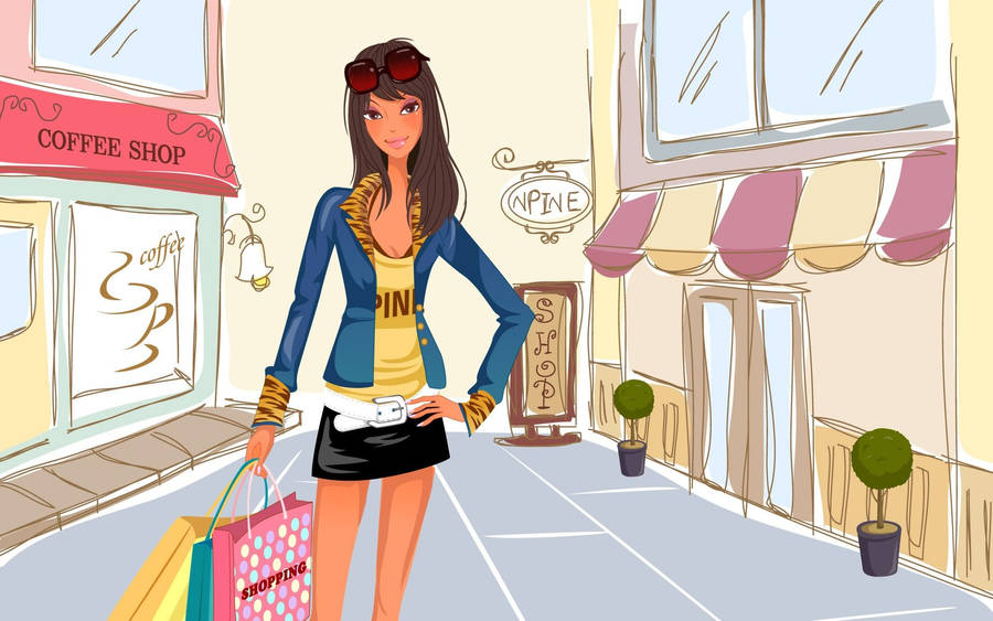 Shopping Digital Art Wallpaper