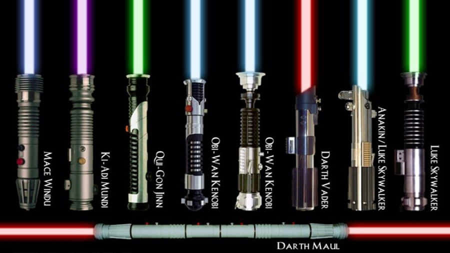 Show Off Your Intergalactic Pride With This Iconic Star Wars Lightsaber Wallpaper
