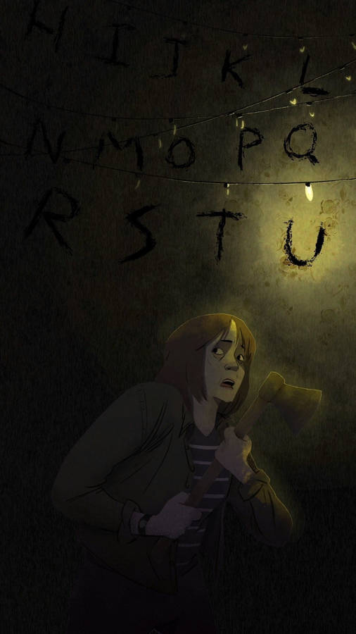 Show Your Fandom For Stranger Things With This Stylish Stranger Things Iphone Wallpaper. Wallpaper