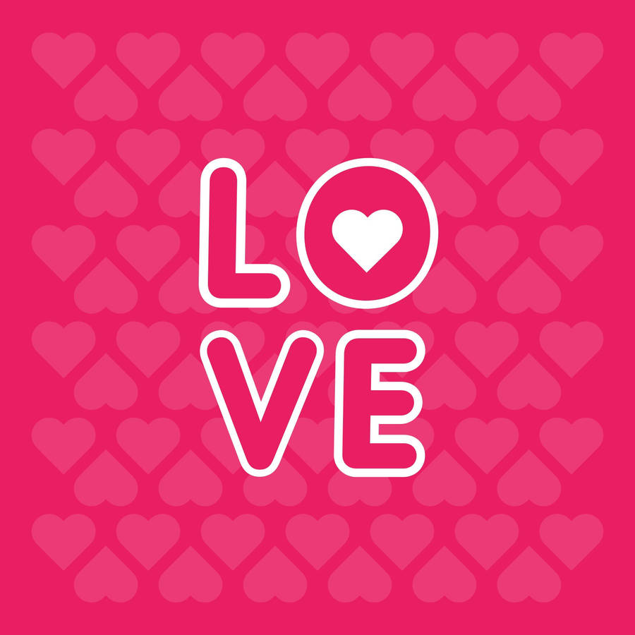 Show Your Love With An Inscription And Hearts Wallpaper