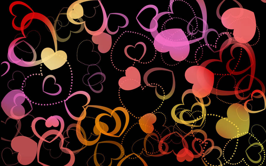 Show Your Love With This Beautiful 4k Wallpaper Of Hearts Wallpaper
