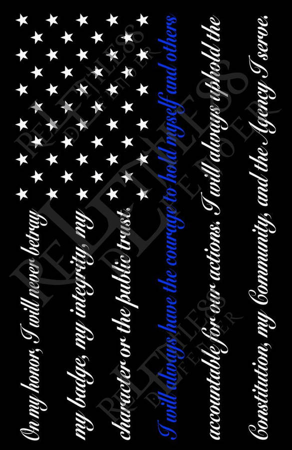 Show Your Support And Honor Our Police, Promote The Thin Blue Line Wallpaper