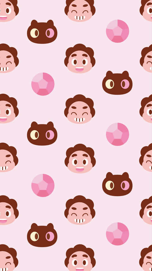 Show Your Support For Steven Universe With This Eye-catching Phone Design Wallpaper