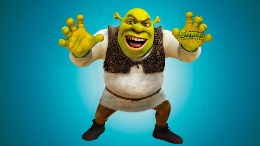 Shrek Animated Character Pose Wallpaper