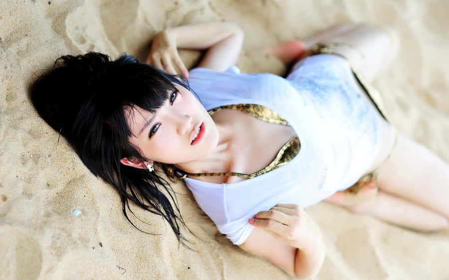 Shu Qi Posing For A Mesmerizing Photoshoot Wallpaper