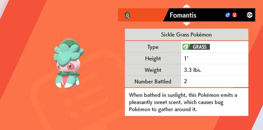 Sickle Grass Pokémon Fomantis Wallpaper