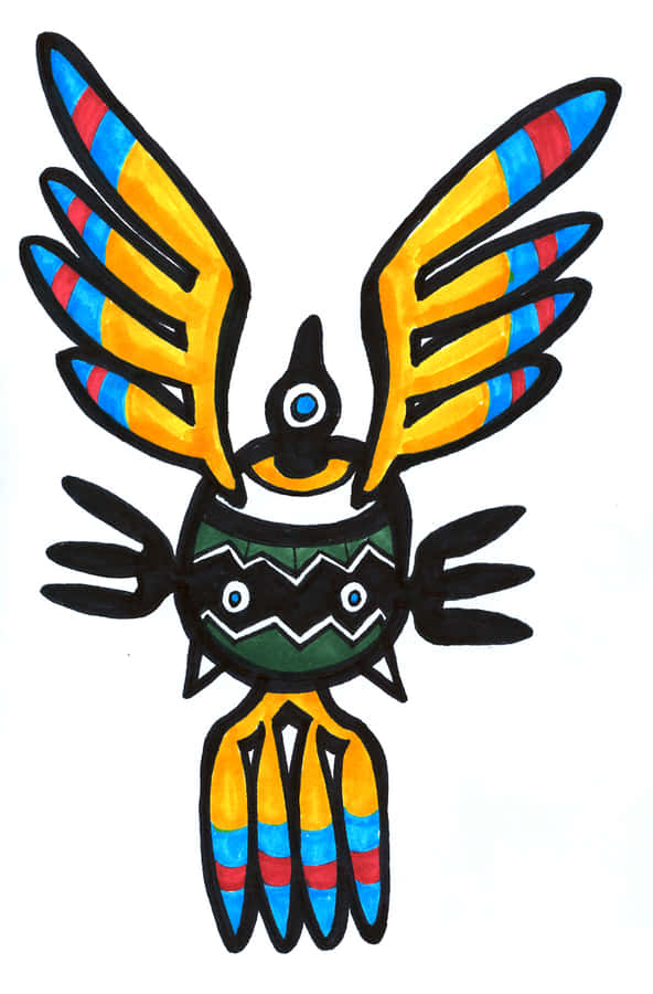 Sigilyph In White Background For Phone Wallpaper