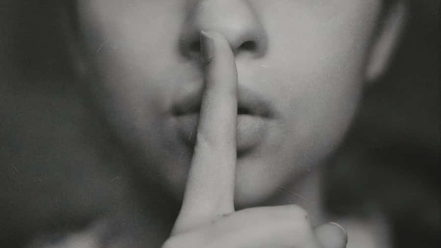 Silent Gesture For Secrecy Wallpaper