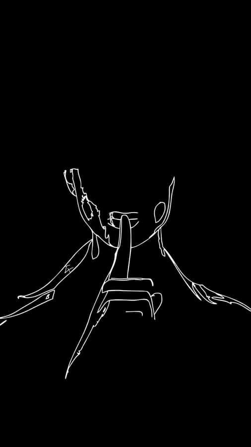 Silent Gesture Outline Wallpaper