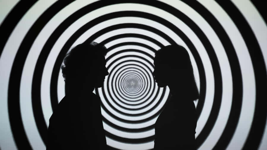 Silhouettes With Hypnotic Depth Effect Wallpaper