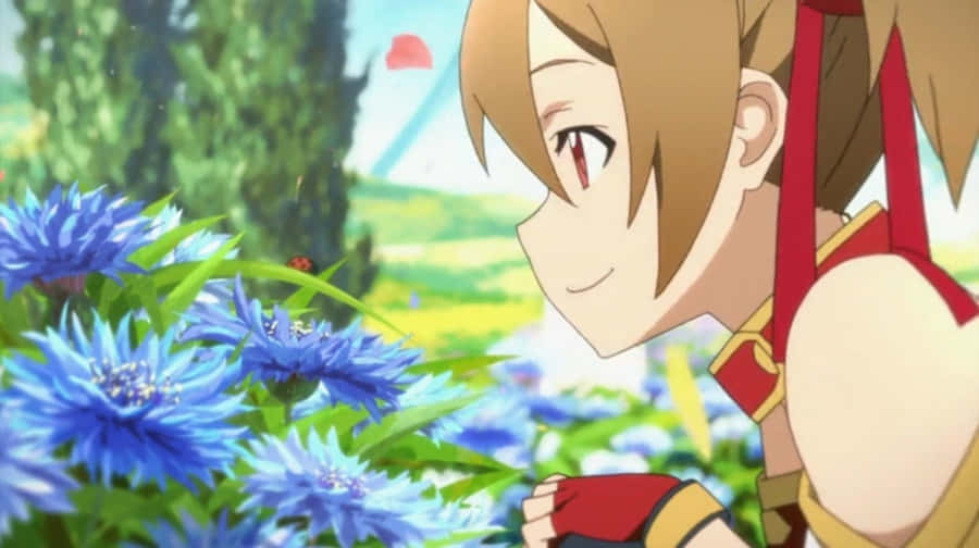 Silica And Pina: A Dynamic Duo In Sword Art Online Wallpaper