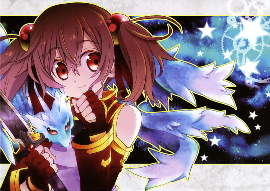 Silica From Sword Art Online With Her Familiar Pina Wallpaper