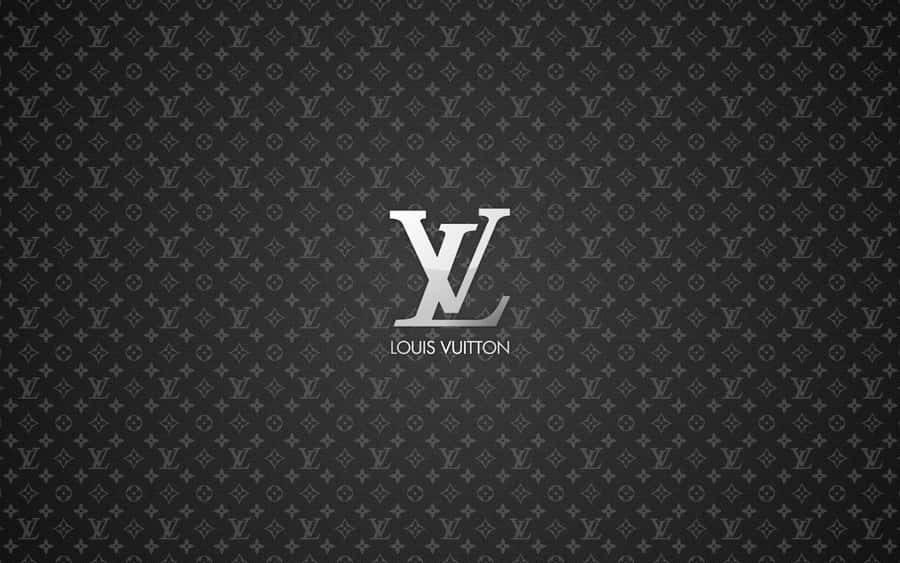 Silver Louis Vuitton Print Wallpaper