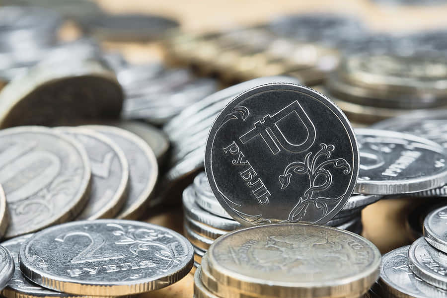Silver Ruble Coins Wallpaper