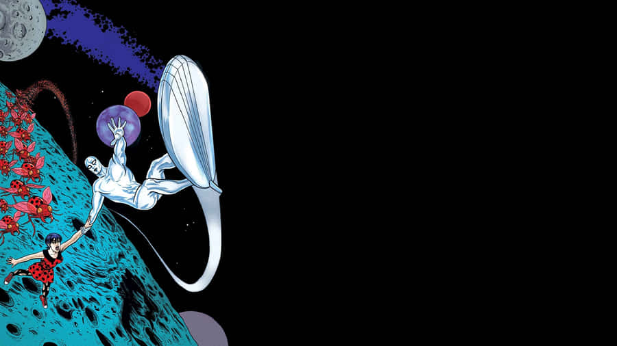 Silver Surfer Cosmic Journey Wallpaper