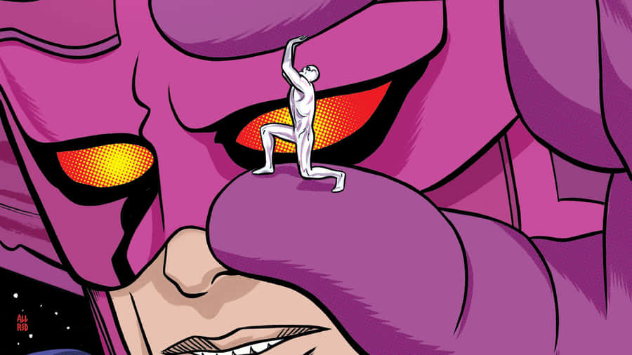 Silver Surfer Faces Galactus Wallpaper