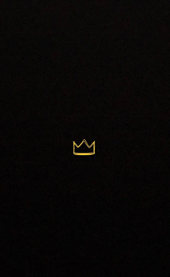 Simple Black Yellow Crown Wallpaper