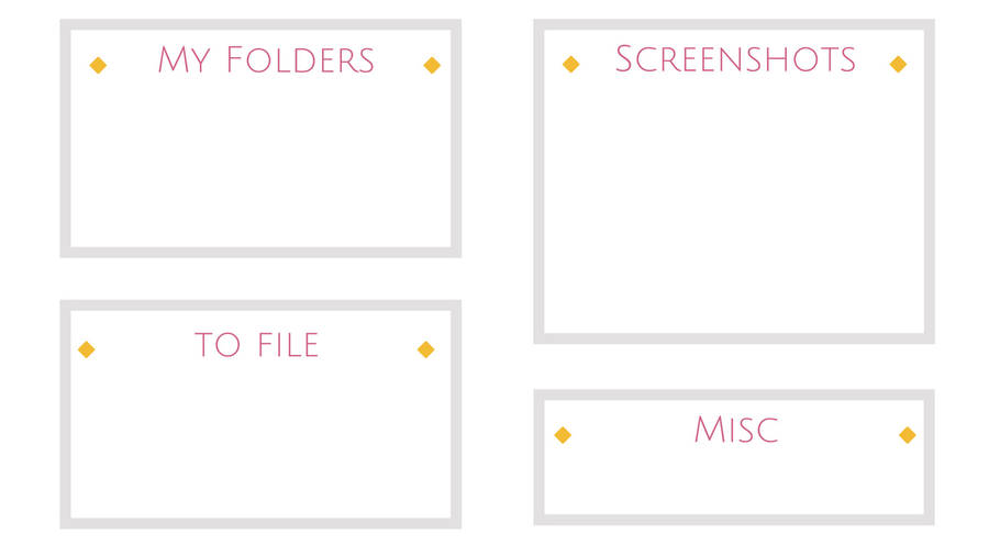 Simple Blue Desktop Organizer Wallpaper