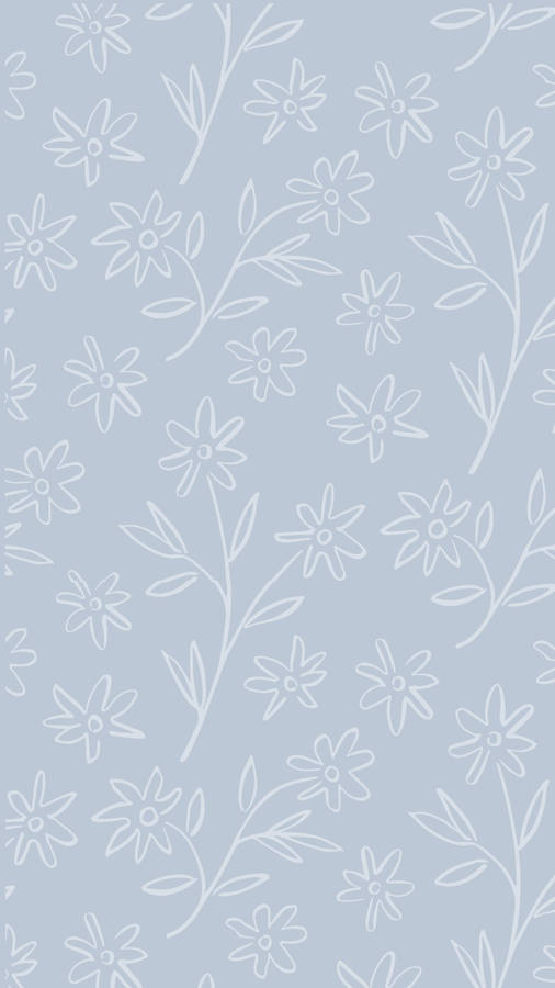 Simple Boho Pastel Blue Wallpaper