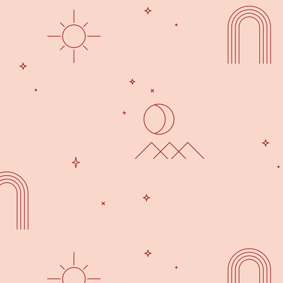 Simple Boho Shapes Wallpaper