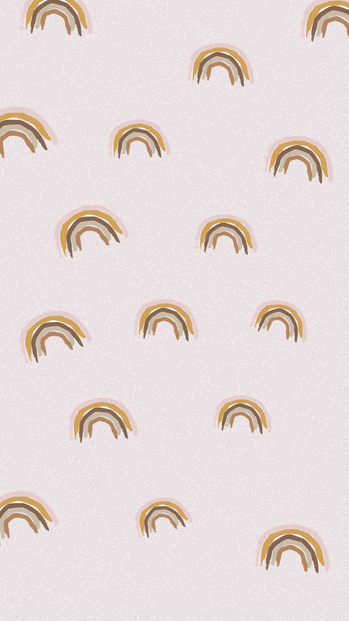 Simple Boho Watercolor Rainbow Wallpaper