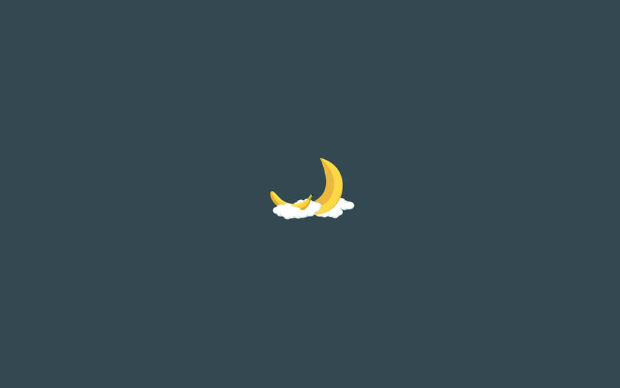 Simple Clean Banana Moon Wallpaper
